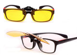 2 Piece Day+Night Vision Polarized Clip-on Flip-up Sunglasses