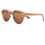 Semi Rimless Wood Polarized Sunglasses Women Men Brand Designer Wood Shades