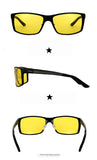 Men's HD Yellow Night Vision Driving Glasses for For Outdoor Sports Black Carbon Fibre Frame
