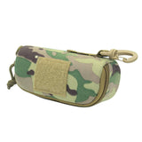 Tactical Molle Glasses Hard Case With Clip & Zipper Carrying Pouch