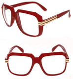 Men's Hip Hop 80's Gazelle Vintage Clear Lens Eye Glasses 607 Grandmaster Retro 80's