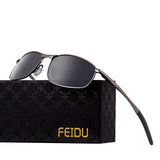 Polarized Sport Mens Sunglasses HD Lens Metal Frame Driving Shades FD 9005