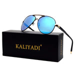 Aviator Polarized Sunglasses Metal Frame Pilot Sun Glasses for Men - UV400 Protection with Case