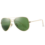 Classic Aviator Sunglasses for Men Women 100% Real Glass Lens