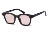 Inspired Square Sunglasses With Rivets Tinted Lens UV400