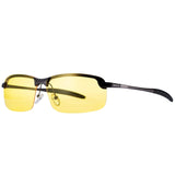 Rimless Polarized Night Vision Driving Glasses Goggles with Yellow Lens