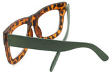 Vintage Inspired Geek Oversized Square Thick Horn Rimmed Eyeglasses Clear Lens