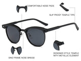 Semi Rimless Retro Polarized Sunglasses Women Men Brand Sun Glasses