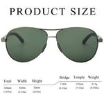Aviator Sunglasses for Men Polarized Military Mirrored Pilot Retro Glasses