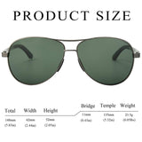 Aviator Sunglasses for Men Polarized Military Mirrored Pilot Retro Glasses