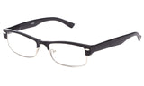 Newbee Fashion Unisex Classic Clubmaster Half Frame Stylish Designer Inspired High Fashion Spring Temple Clear Lens Eye Glasses