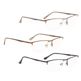 READING GLASSES 3 pack Half-Rim Metal Readers