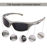 Polarized Sunglasses for Running Cycling TR90 Unbreakable Frame 6199