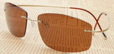 Rimless Titanium Frame Polarized Sunglasses