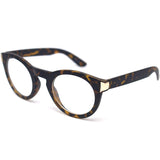 Classic Round Horn Rimmed Eye Glasses Clear Lens Oval Non Prescription Frame