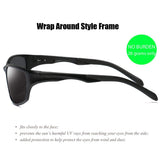 Polarized Sunglasses Sport Wrap Metal Frame 64mm