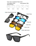Magnetic 5Pcs Polarized Clip-on Sunglasses for Night Driving