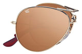 Polarized Folding Aviators With Premium Cleaning Cloth and Leather Case