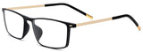 Men Titanium Alloy TR90 Square Optical Prescription Glasses Frame Eyewear 523