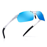 Sports Polarized Al-Mg sunglasses Metal Spring Hinge Fishing Cycling Glasses Men