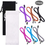 6 Pcs Adjustable Eyewear Retainer, Universal Eyeglasses Strap Chain