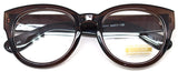Classic Round Horn Rimmed Eye Glasses Clear Lens Oval Non Prescription Frame