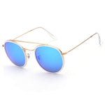 Retro Round Sunglasses Metal Frame Glass Circle Lens Men Women 3647 Vintage Style