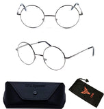Spring Hinged Round Retro Style Reading Glasses Metal Frame Silver & Gun Metal
