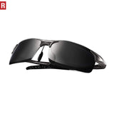 Driving Polarized Sunglasses For Men UV Protection Ultra Lightweight Al Mg Golf Fishing Sports Sunglasses