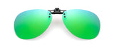 Polarized Clip-on Flip Up Rimless Sunglasses for Prescription Glasses