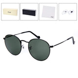 Round Sunglasses handmade frame with Glass Lens 3447, 100% UV Blocking