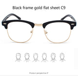 Classic Polarized Sunglasses Semi Rimless Retro Rivets Brand Designer