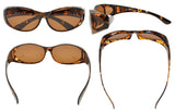 Retro Style Polarized Fitover Sunglasses for Prescription Glasses