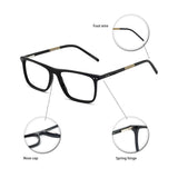Optical Eyewear Non-prescription Eyeglasses Frame with Clear Lenses ATENE