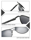 Men's Aviator Sunglasses Polarized Metal Frame UV400 Protection