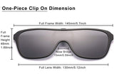 Polarized Clip on Flip Up Sunglasses for Prescription Glasses One-Piece Style