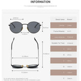 Polarized Sunglasses Small Round Metal Frame Mirrored Lens Glasses K0556