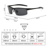 Sports Sunglasses Men's Sports Style Polarized Sunglasses For Cycling Running Fishing Driving Golf Unbreakable Al-Mg Metal Frame Glasses