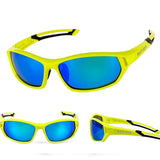 Polarized Sports Sunglasses, HD Lens,Built-in Comfortable Silicon Leg for Men Women Baseball Running Cycling Fishing Driving Golf Softball Hiking