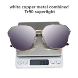 Semi Rimless Polarized Sunglasses for women Metal&TR90 Frame TAC JE0016