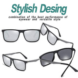 Classic Retro Square Driving Polarized Sunglasses Men Aluminum Magnesium Metal Legs Sun Glasses