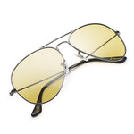 Night Vision Glasses for Driving, Classic Aviator Polarized Anti-glare Yellow Lens Sunglasses for Men Women