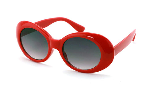 Vintage Sunglasses UV400 Bold Retro Oval Mod Thick Frame Sunglasses Clout Goggles with Gradient lens