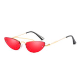 Vintage Slender Petals Shape Arc Temple Cat eye Sunglasses Skinny Design Glasses
