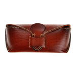 Unisex Handmade Vegetable Tanned Leather Hard Eyeglass Case Sunglasses Holder
