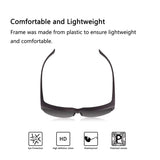 Over Glasses Sunglasses Fit over Prescription Glasses for Women & Men with Polarized Mirrored Lens