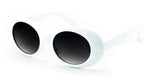 Vintage Sunglasses UV400 Bold Retro Oval Mod Thick Frame Sunglasses Clout Goggles with Gradient lens