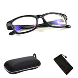 Nearsighted Wayfarer Retro Classic Oval Style Shape Clear Lens Rx-Able Driving Glasses Myopia Scratch Resistant Lenses Comfort Fit + FREE Hard Case + Storage Pouch (THESE ARE NOT READING GLASSES)