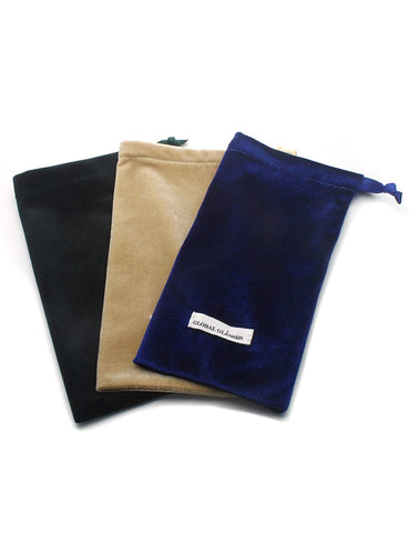 (3 PACK) Drawstring Velvet Eyeglasses Bag