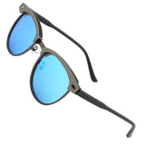 Classic Polarized Semi Rimless Unisex Horn Rimmed Sunglasses Mens Womens